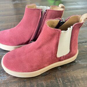 Freshly Picked Kids Boots in Burgundy and Tan